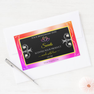 Colourful Rainbow Decor Jewels Black Product Label
