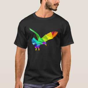 Colourful Rainbow Eagle Bird Animal Bird of Prey R T-Shirt