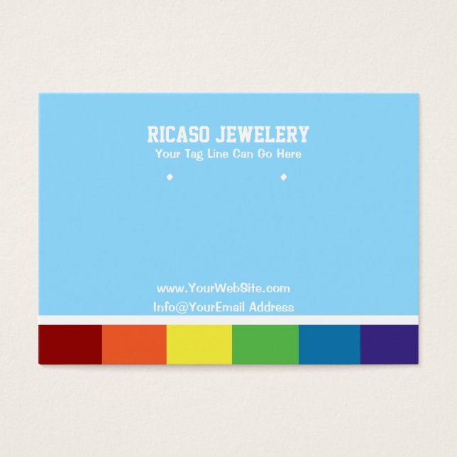 Colourful Rainbow Earring Background (Front)