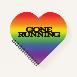 Colourful Rainbow Effect Background Gone Running Notebook