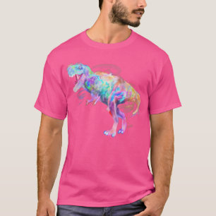 Colourful Rainbow Funny Cute Dinosaur T Rex Shirt