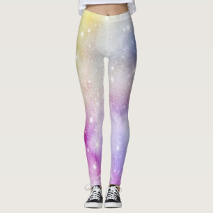 Colourful Rainbow Galaxy Pattern Leggings