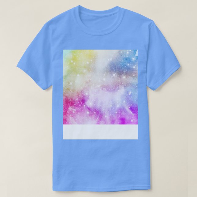 Colourful Rainbow Galaxy Pattern T-Shirt (Design Front)