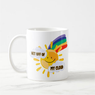 Colourful Rainbow Get Off of My Cloud Coffee Mug
