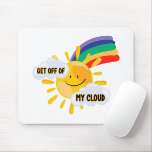 Colourful Rainbow Get Off of My Cloud Mouse Pad