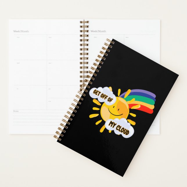 Colourful Rainbow Get Off of My Cloud Planner (Display)