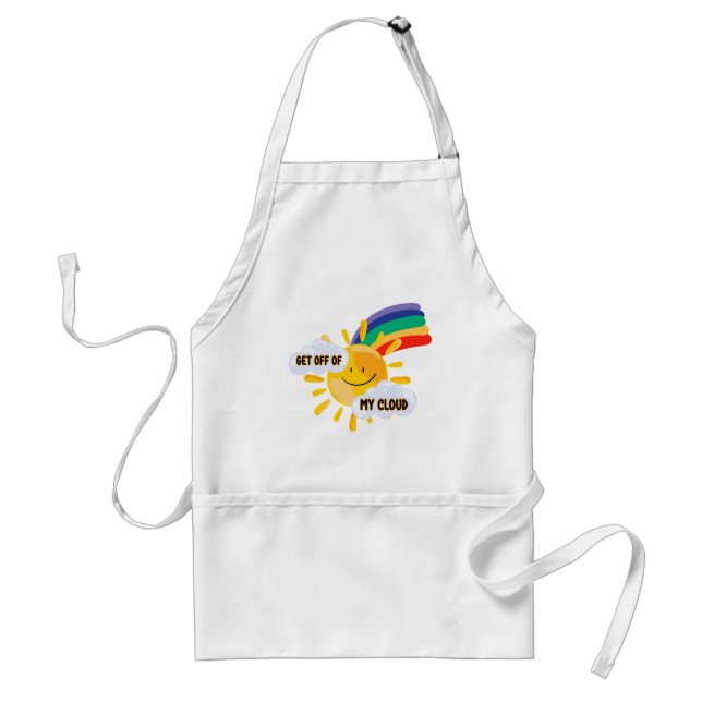 Colourful Rainbow Get Off of My Cloud Standard Apron (Front)