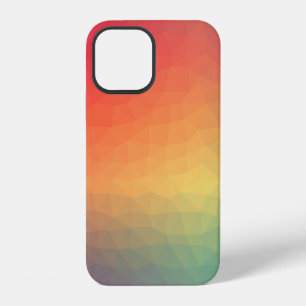 Colourful rainbow gradient geometric iPhone 12 case