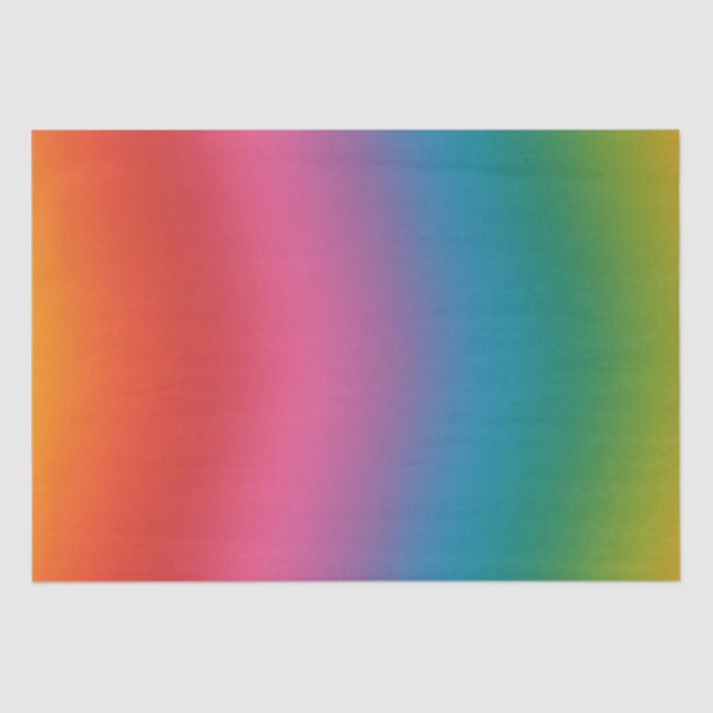 Colourful Rainbow Gradient  Tissue Paper (Front)