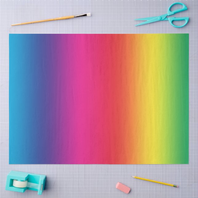 Colourful Rainbow Gradient  Tissue Paper (Craft)