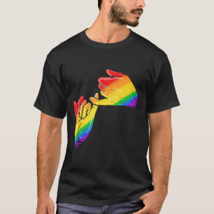 Colourful Rainbow Hands Pinky Swear Promise Lgbtq T-Shirt