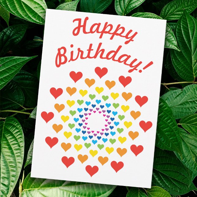 Colourful rainbow hearts invitation (Creator Uploaded)