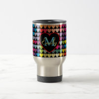 Colourful Rainbow Hearts Pattern Personalised