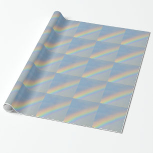Colourful Rainbow in Blue Sky, Photo Wrapping Paper