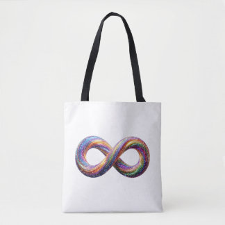 Colourful Rainbow Infinity Symbol Tote Bag