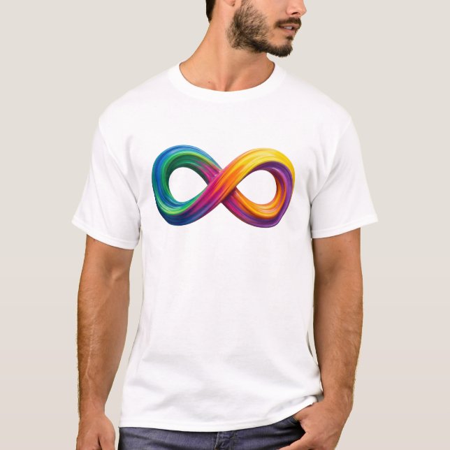 Colourful Rainbow Infinity T-Shirt (Front)