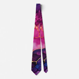 Colourful Rainbow Ink and Alcohol Bubbles Design Tie