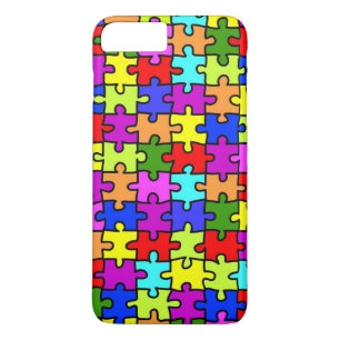 Colourful rainbow jigsaw puzzle pattern Case-Mate iPhone case