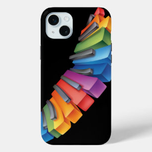 Colourful Rainbow Keyboard Musician iPhone 15 Mini Case