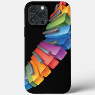 Colourful Rainbow Keyboard Musician iPhone 13 Pro Max Case