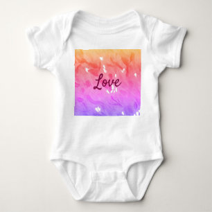 Colourful rainbow love pride lgbtq gay pattern tex baby bodysuit