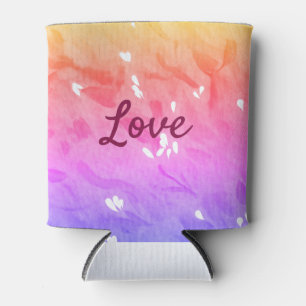 Colourful rainbow love pride lgbtq gay pattern tex can cooler