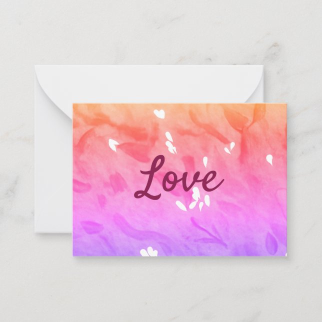 Colourful rainbow love pride lgbtq gay pattern tex card (Front)