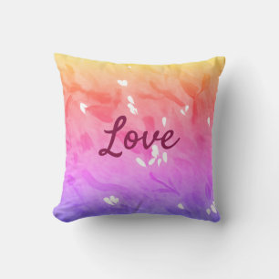 Colourful rainbow love pride lgbtq gay pattern tex cushion