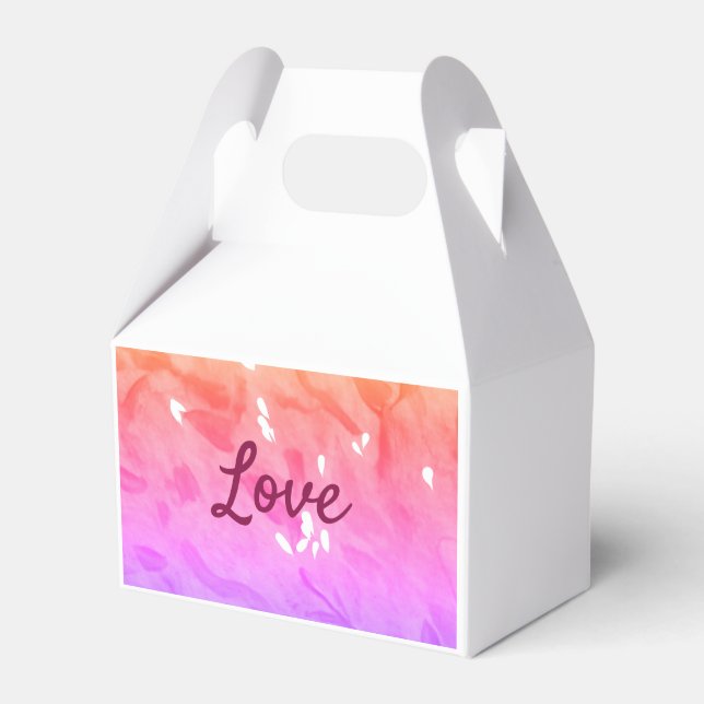 Colourful rainbow love pride lgbtq gay pattern tex favour box (Front Side)