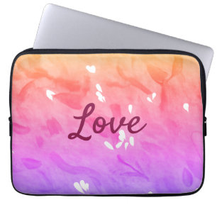 Colourful rainbow love pride lgbtq gay pattern tex laptop sleeve