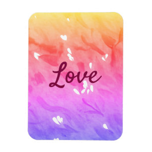 Colourful rainbow love pride lgbtq gay pattern tex magnet