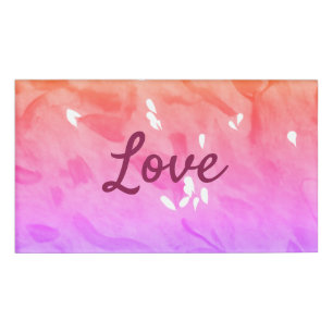 Colourful rainbow love pride lgbtq gay pattern tex name tag