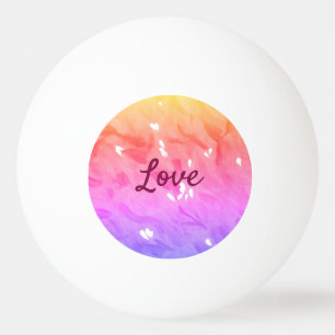Colourful rainbow love pride lgbtq gay pattern tex ping pong ball