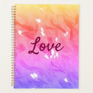 Colourful rainbow love pride lgbtq gay pattern tex planner