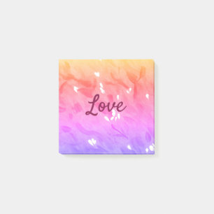 Colourful rainbow love pride lgbtq gay pattern tex post-it notes