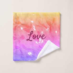 Colourful rainbow love pride lgbtq gay pattern tex wash cloth
