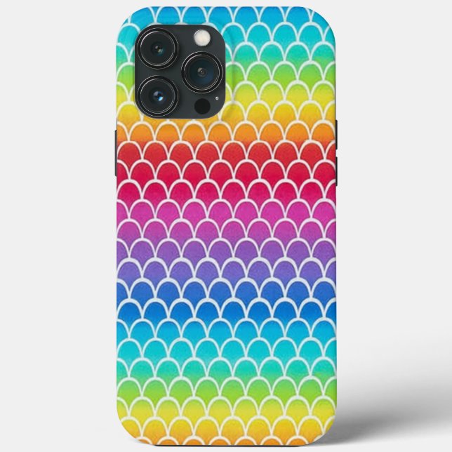 Colourful Rainbow Mermaid scales   Case-Mate iPhone Case (Back)