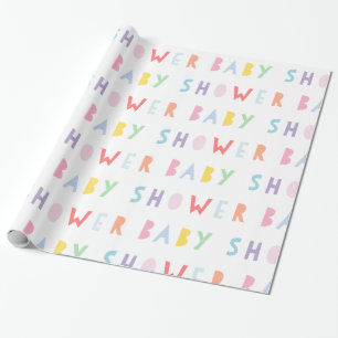 Colourful Rainbow Modern Baby Shower Wrapping Pape Paper