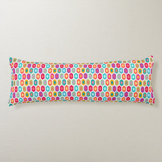 Colourful Rainbow Modern Ikat Pattern Body Cushion