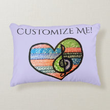 Colourful Rainbow Music Heart Doodle To Customise 