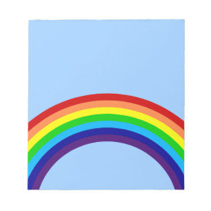 colourful rainbow notepad