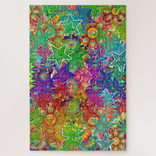 Colourful Rainbow Of Stars Jigsaw Puzzle