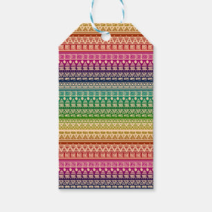 Colourful rainbow ornament gift tags