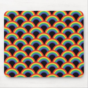 Colourful Rainbow Pattern Mouse Pad