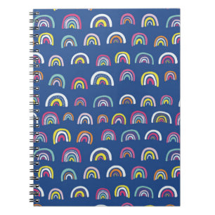 Colourful Rainbow Pattern Spiral Notebook