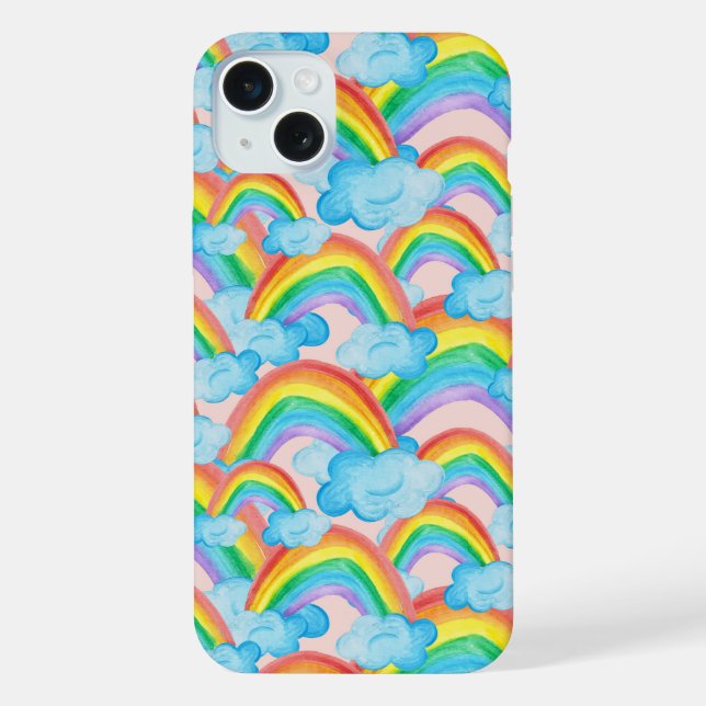 Colourful Rainbow Patterned iPhone Case (Back)