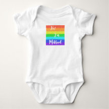 Colourful rainbow personalised Baby Jersey Bodysui