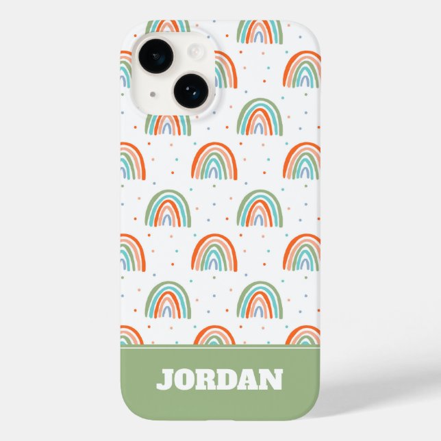 Colourful Rainbow Polka Dot Pattern Case-Mate iPhone Case (Back)