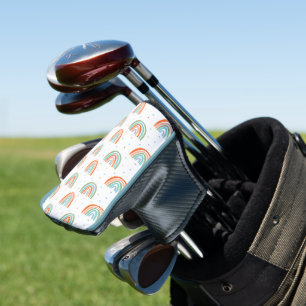 Colourful Rainbow Polka Dot Pattern Golf Head Cover