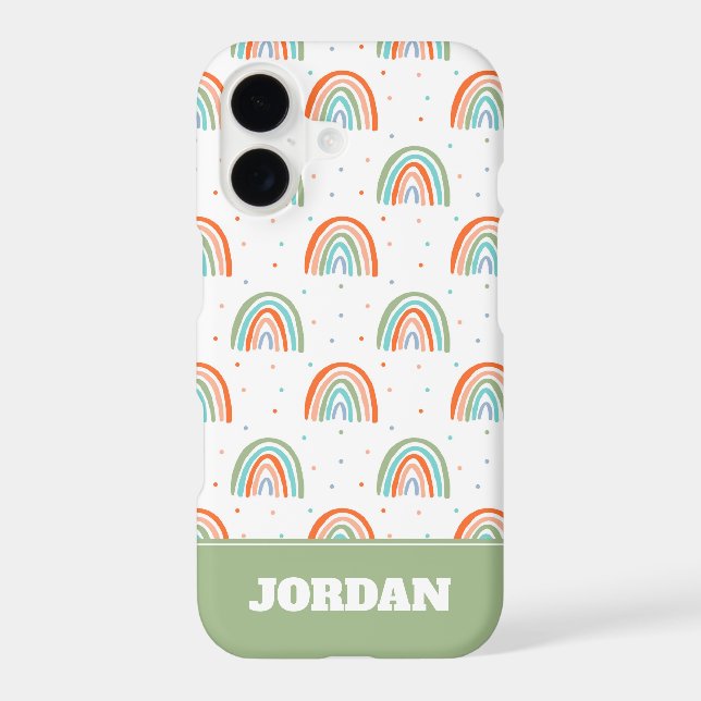 Colourful Rainbow Polka Dot Pattern iPhone Case (Back)